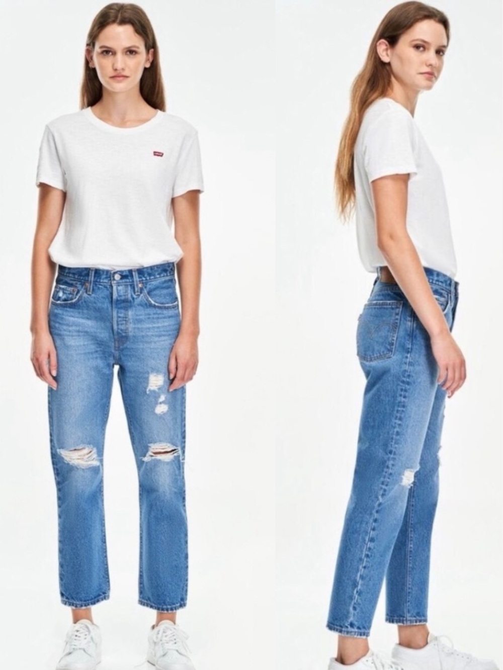 Levi’s 501 Original Cropped 31x26 Distressed